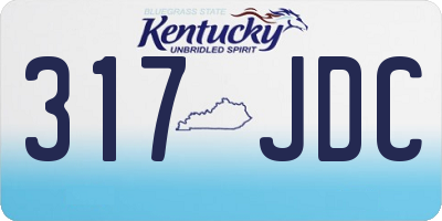 KY license plate 317JDC