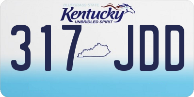 KY license plate 317JDD