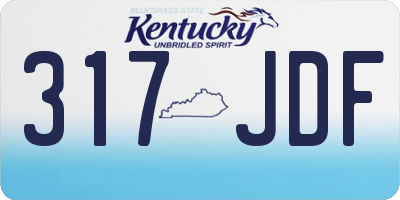 KY license plate 317JDF