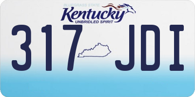 KY license plate 317JDI