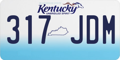 KY license plate 317JDM