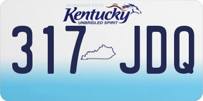 KY license plate 317JDQ