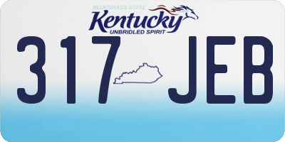 KY license plate 317JEB