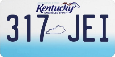 KY license plate 317JEI