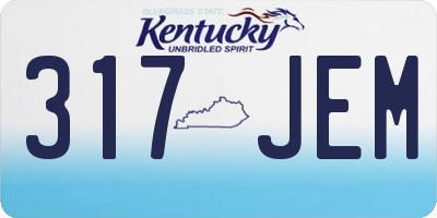 KY license plate 317JEM