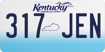KY license plate 317JEN