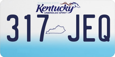 KY license plate 317JEQ