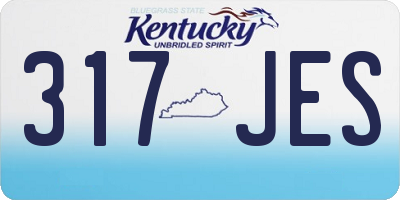 KY license plate 317JES