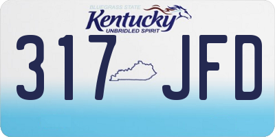 KY license plate 317JFD