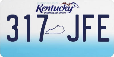 KY license plate 317JFE
