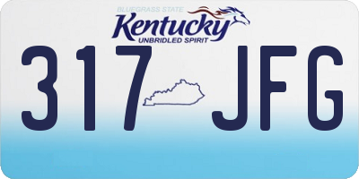 KY license plate 317JFG