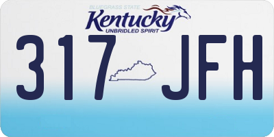 KY license plate 317JFH