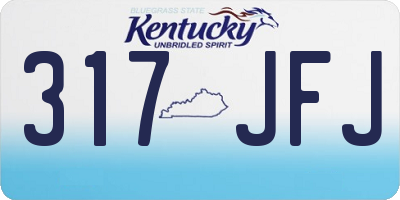 KY license plate 317JFJ