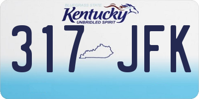 KY license plate 317JFK