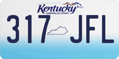 KY license plate 317JFL