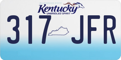 KY license plate 317JFR