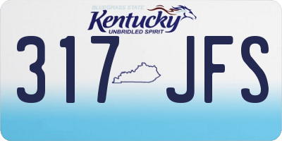 KY license plate 317JFS