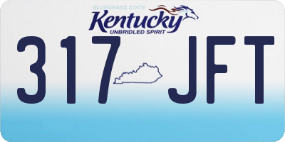 KY license plate 317JFT