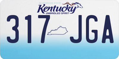 KY license plate 317JGA