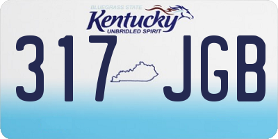 KY license plate 317JGB