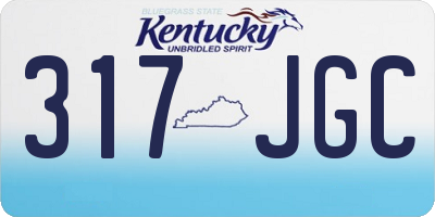 KY license plate 317JGC
