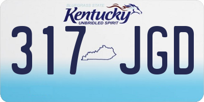 KY license plate 317JGD