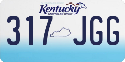 KY license plate 317JGG