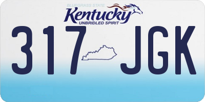 KY license plate 317JGK