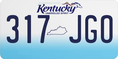 KY license plate 317JGO