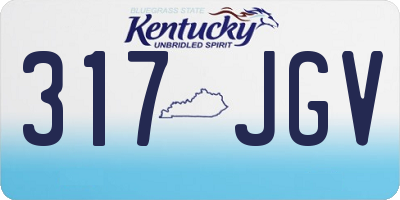 KY license plate 317JGV