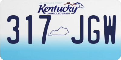 KY license plate 317JGW