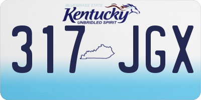 KY license plate 317JGX