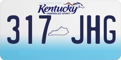 KY license plate 317JHG