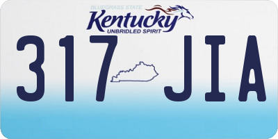 KY license plate 317JIA