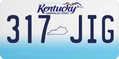 KY license plate 317JIG