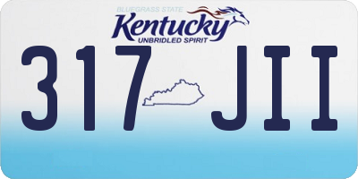 KY license plate 317JII