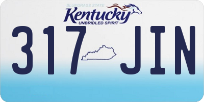 KY license plate 317JIN