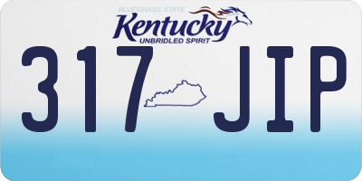 KY license plate 317JIP