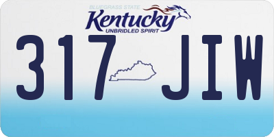 KY license plate 317JIW