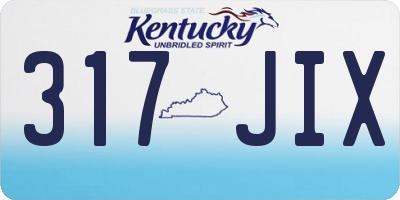 KY license plate 317JIX