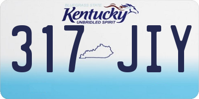 KY license plate 317JIY