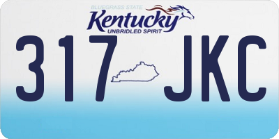 KY license plate 317JKC