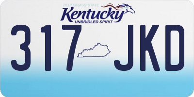 KY license plate 317JKD
