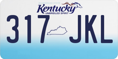 KY license plate 317JKL
