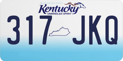 KY license plate 317JKQ