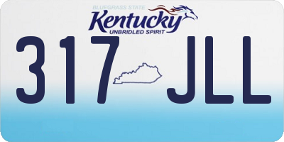 KY license plate 317JLL
