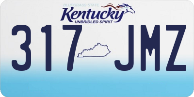 KY license plate 317JMZ