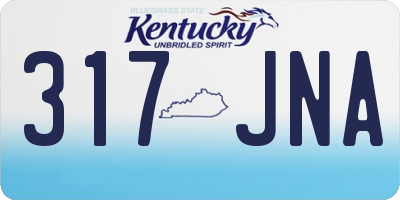 KY license plate 317JNA