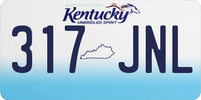KY license plate 317JNL