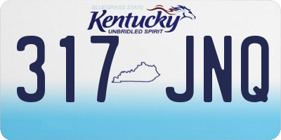 KY license plate 317JNQ